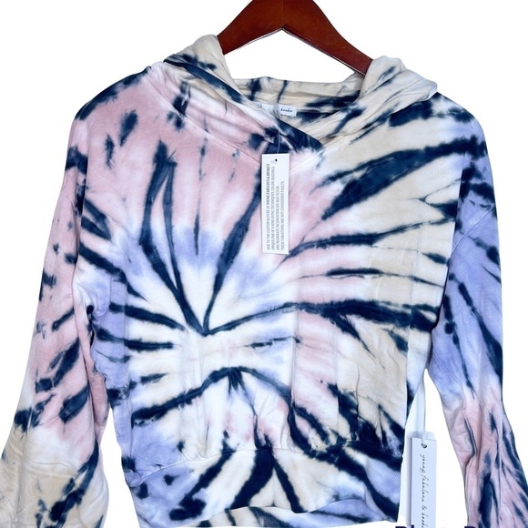 YOUNG FABULOUS & BROKE NWT Tie Dye Kelly Hoodie Size XS in Spiral Pink Lavender - Picture 4 of 16